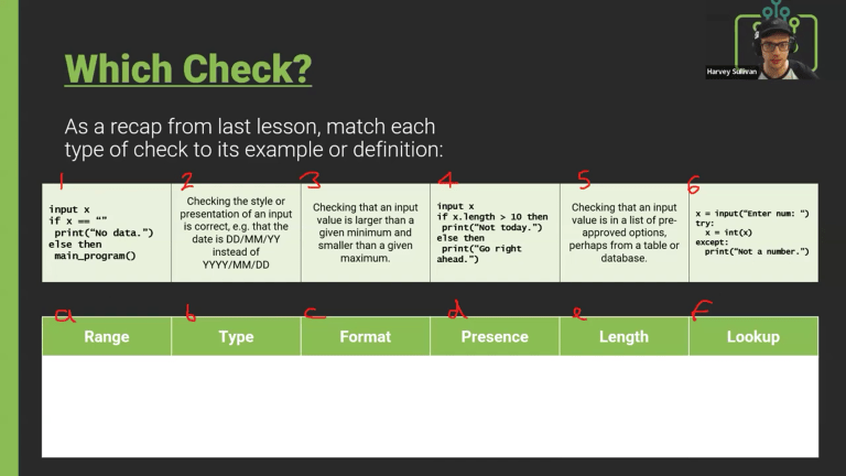 Validation lesson screenshot